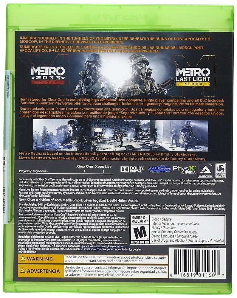 Metro Redux (輸入版:北米) - XboxOne Amazon.co.jp: Metro Redux (輸入版:北米) - XboxOne : ゲーム